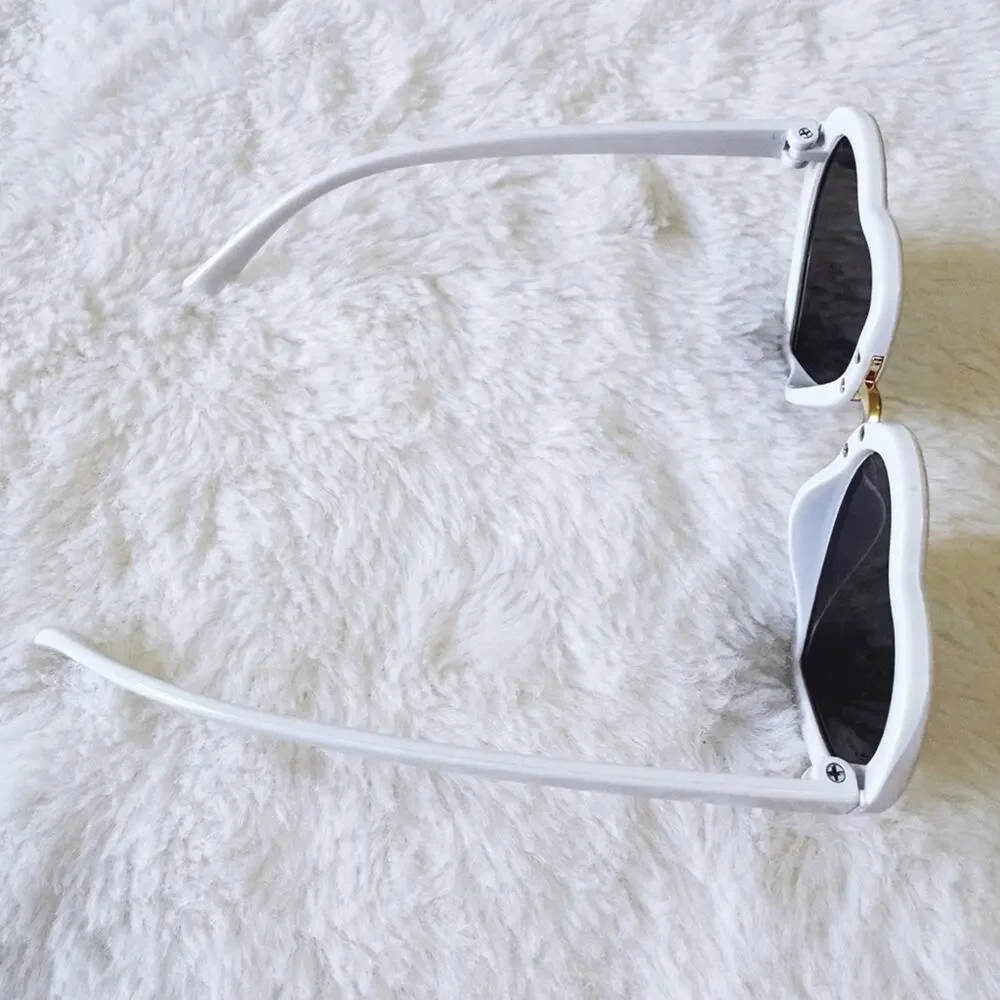 Pixie White Girl Heart-shape Sunglasses